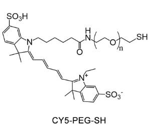 CY5-聚乙二醇巰基，CY5-PEG巰基Cyanine5-PEG-Thiol, CY5-PEG-SH 