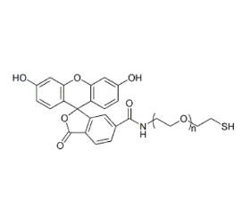 熒光素聚乙二醇巰基，熒光素PEG巰基Fluorescein PEG Thiol, FITC-PEG-SH 