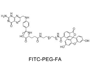 熒光素PEG葉酸FITC-PEG-Folic acid，F(xiàn)ITC-PEG-FA,熒光素聚乙二醇葉酸 